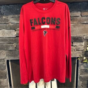 Nike Red Falcons Long Sleeve Tee